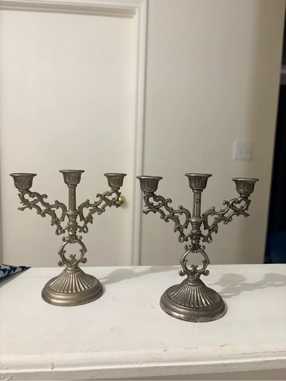 Pair of antique style candelabras